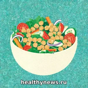 Салат с нутом: сытный обед за десять минут
